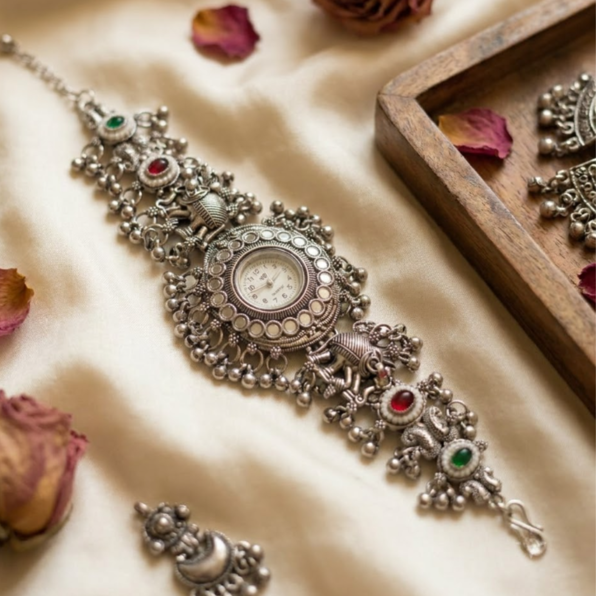 Gajraaj Abhla Ghughri Oxidised Watch - image 1