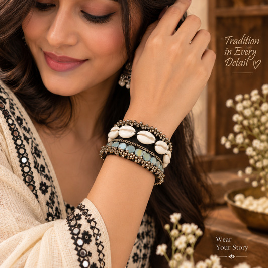 Kaali Kodi Abhla Ghughri Cuff Kada - image 5
