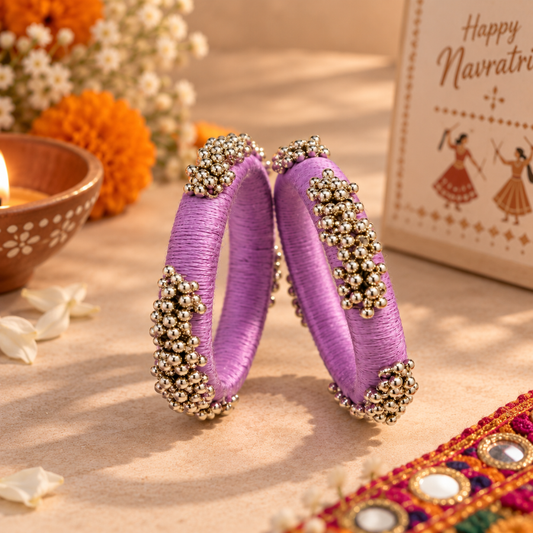 Jamuni Ghughri Thread Bangle Set - image 3