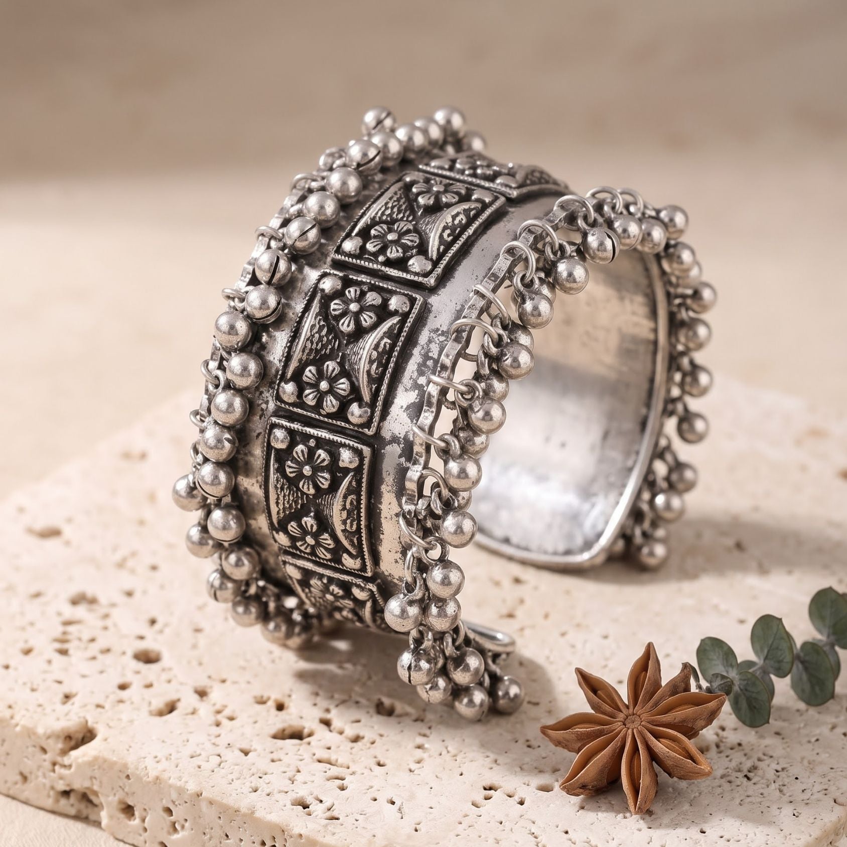 Phool Ghughri Oxidised Statement Cuff Kada - image 4