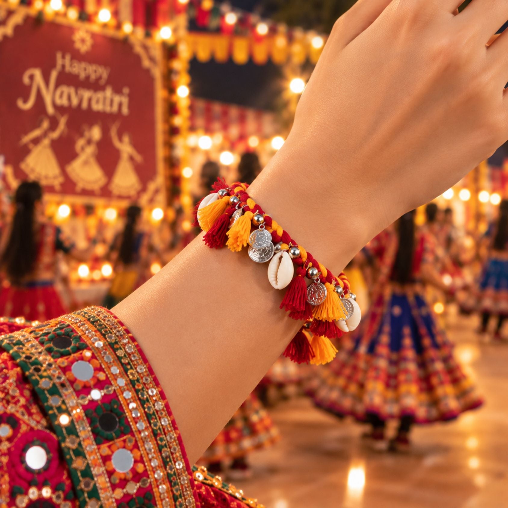 Kesari Kanku Kodi Sikka Thread Bracelet - image 5