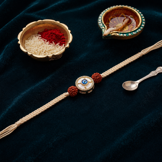 Evil Eye Rudraksha Protection Rakhi